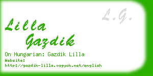 lilla gazdik business card